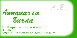 annamaria burda business card